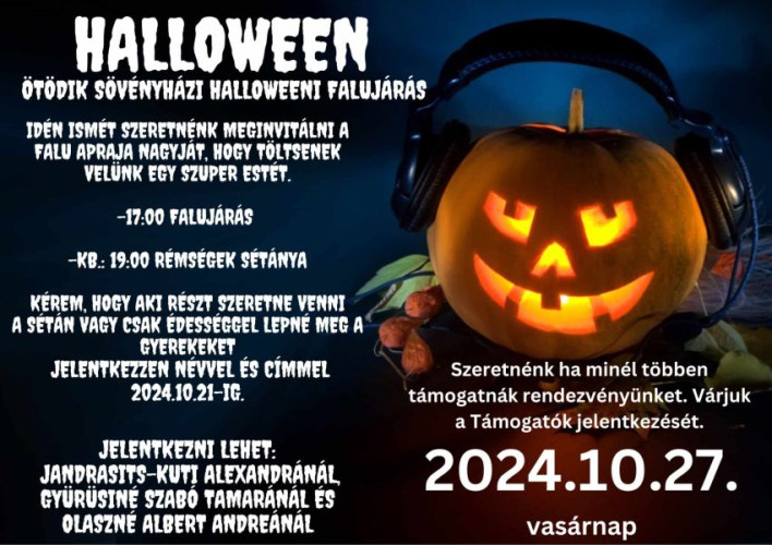 Lehet jelentkezni az ötödik győrsövényházi halloweeni falujárásra