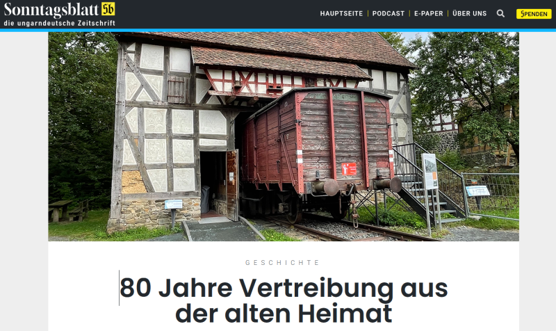 A győrsövényházi németek kitelepítéséről írt a Sonntagsblatt.hu